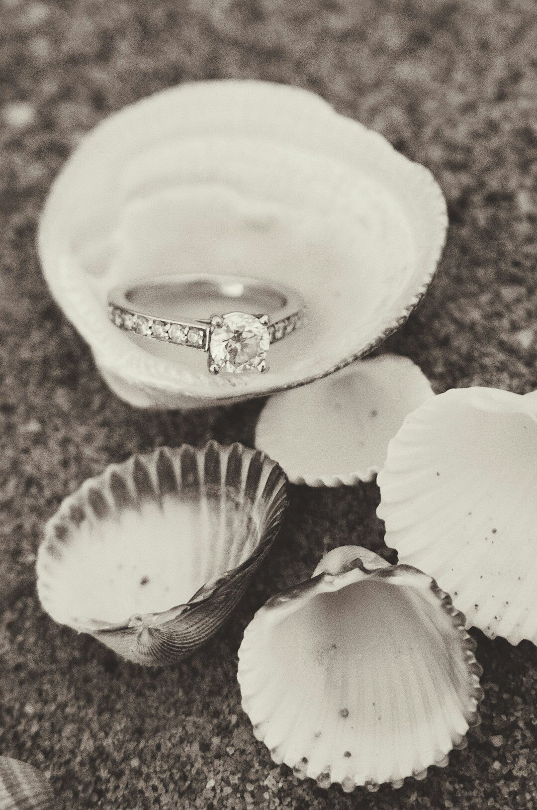 romantic beach proposal
