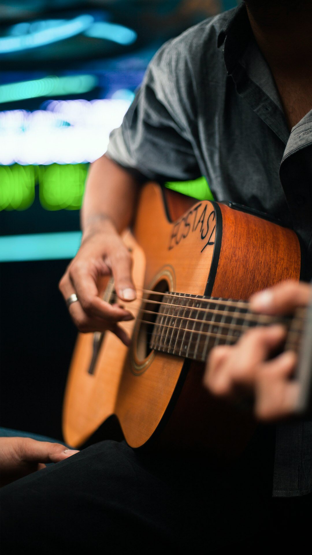 guitar player practicing
