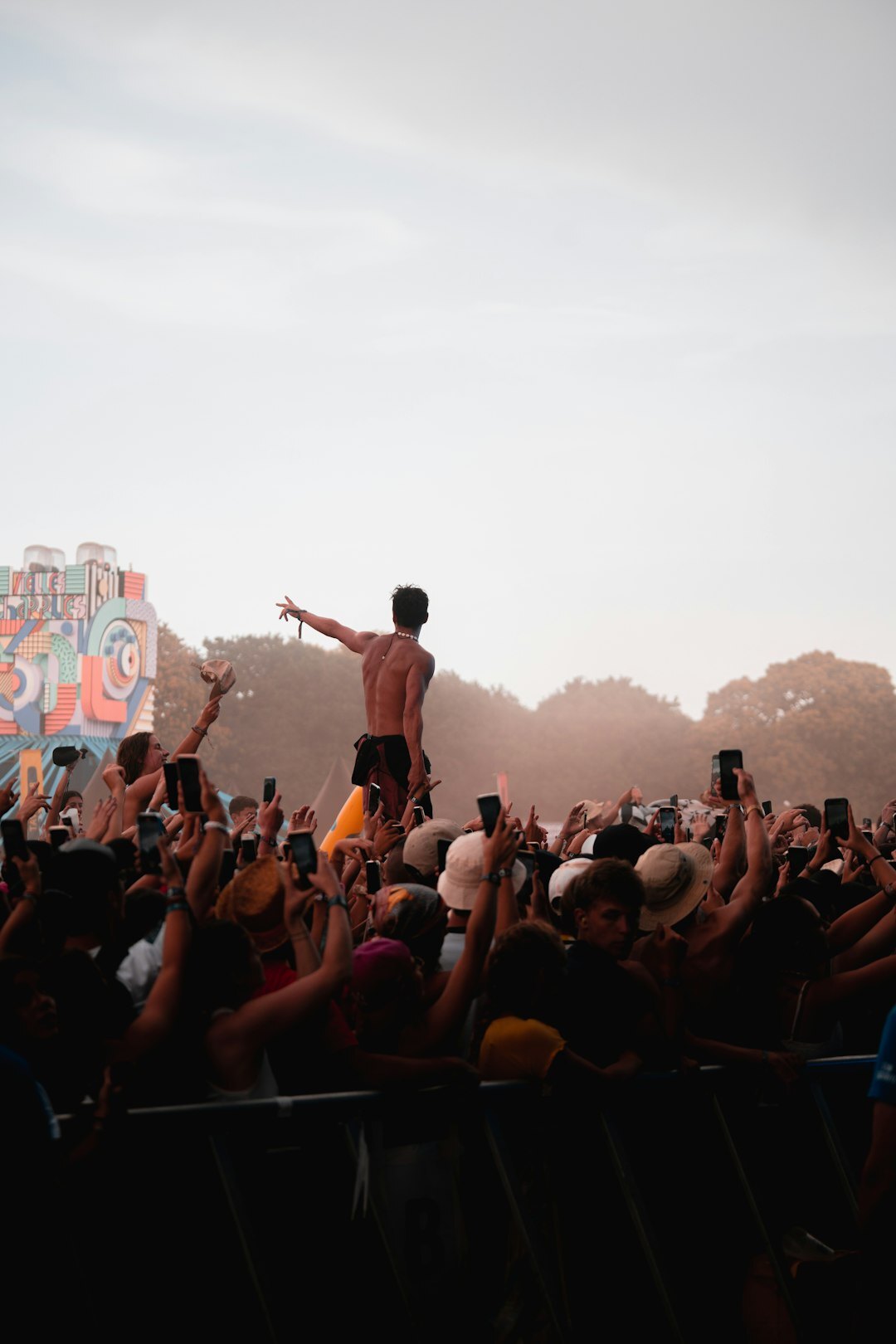 crowd dancing at music festival